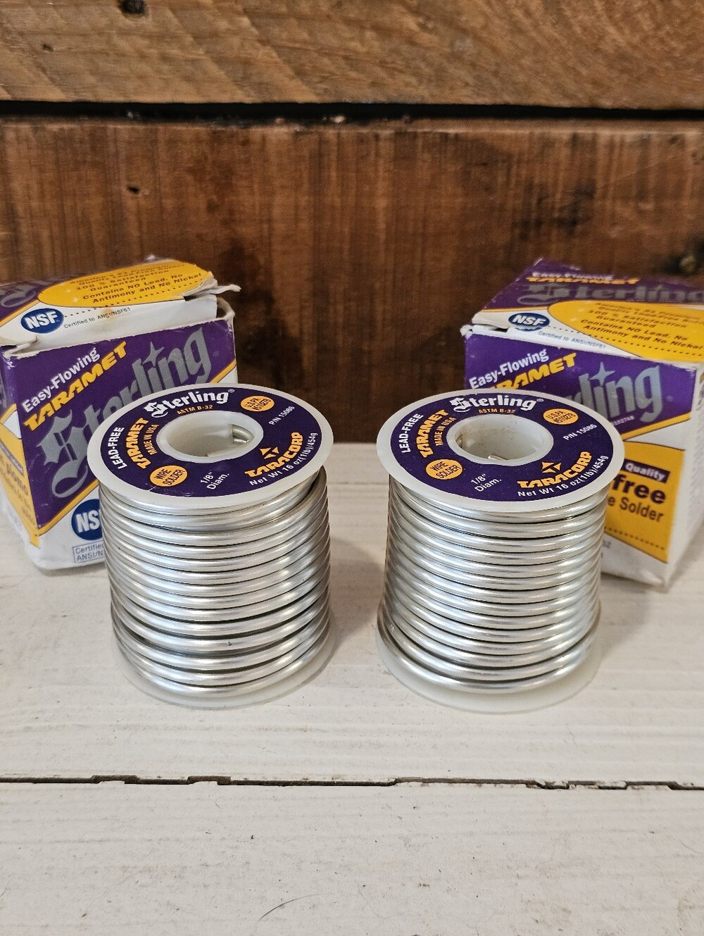 2 - 1 Lb. Spools Taramet Sterling Lead-Free Solder For Stained Glass/Jewelry